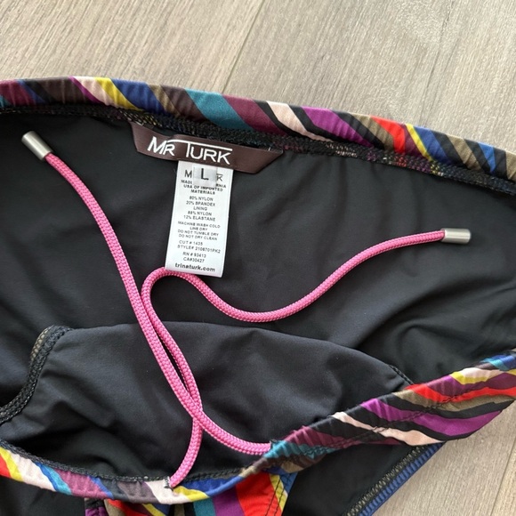 New Men's Mr. Turk Striped Brief Swim Bottoms - Picture 4 of 6